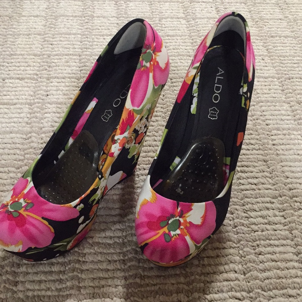 Floral ALDO wedges